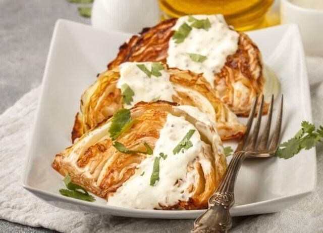 Roasted cabbage for gout