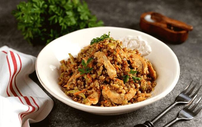 Chicken Bell Pepper Buckwheat Porridge